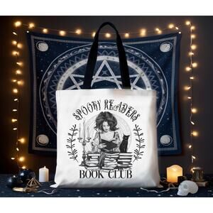 Large Witchy Tote Bag for Readers, Book Lovers, Bibliophiles